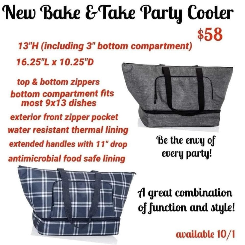 Thirty-one Bake and take party cooler in bbq print - rare! - Picture 6 of 10